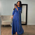 Eid Ramadan Batwing Butterfly Satin Abaya Dubai Luxury Muslim Kaftan Maxi Dress Women Kebaya Robe Caftan Marocain Femme Vestidos - Evallys.com