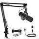 XLR/USB Dynamic Microphone Kit, PC Microphone for Streaming, Podcasting, Gaming, RGB, Mute and Noise Cancelling Function, Volume - Evallys.com