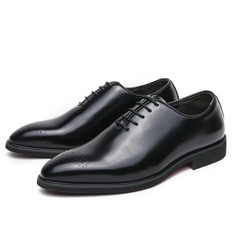 Luxury Men’s Leather Oxford Shoes – Formal Wedding & Office Footwear - Evallys.com