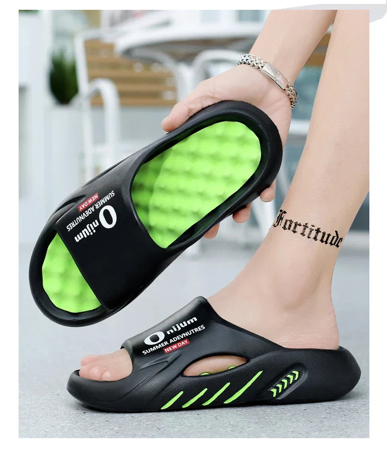 2024 Men’s Massage Slippers – Comfortable EVA Slides for Indoor & Outdoor - Evallys.com