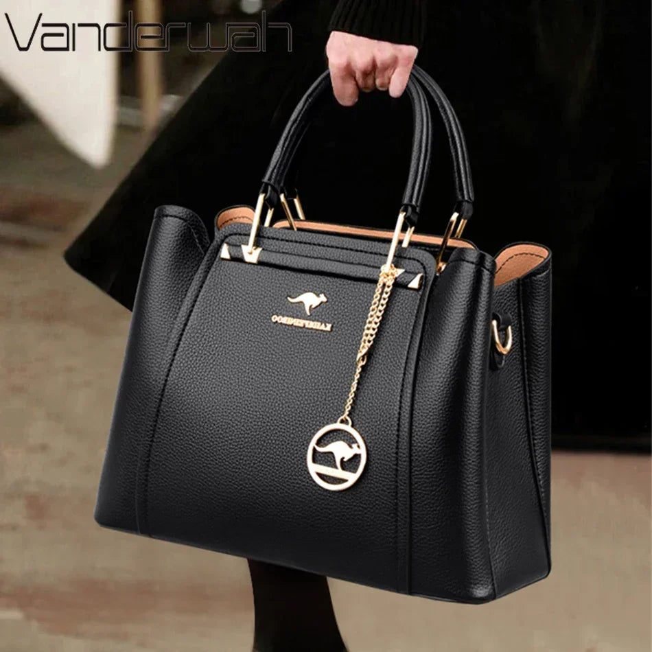 2024 Luxury Women Designer 3 Layers Shoulder Crossbody Sac Ladies Large Capacity Leather Handbags Shopper Brand Messenger Totes - Evallys.com