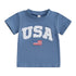 Independence Day Kids T-Shirt with USA Flag Embroidery Patriotic Short Sleeve Tee for Boys Loose Fit Summer Top - Evallys.com