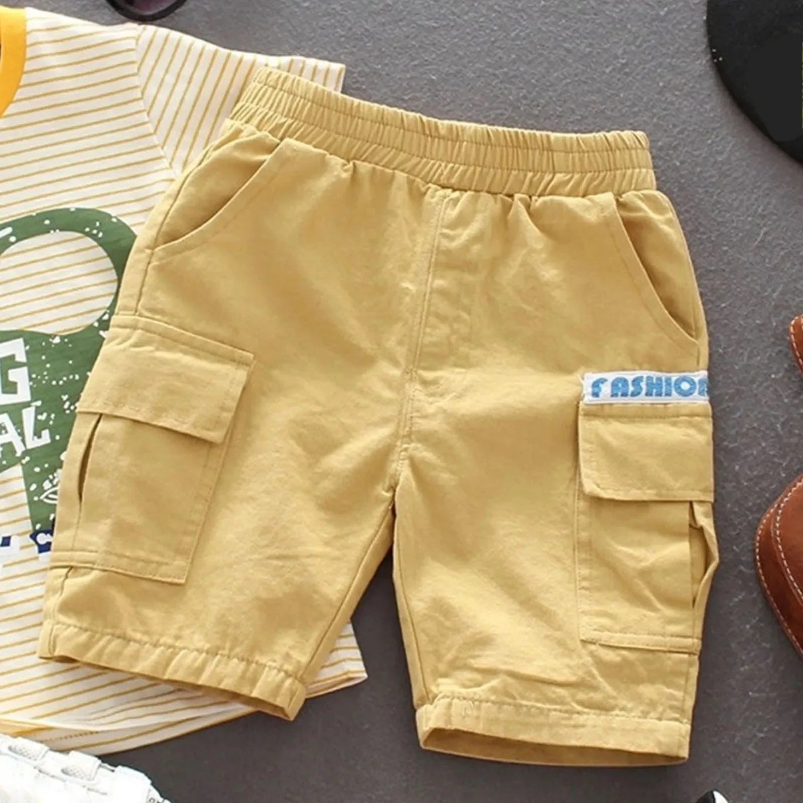 kids toddler baby girls boys print spring summer shorts pocket clothes Boys Girls Thin Breathable Short Pants - Evallys.com