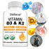 D3 & K2 Vitamins Supplement - Supports Heart, Bone, Muscle, Immune & Joint Health, 10,000 IU Vitamin D & 100mcg Vitamin K