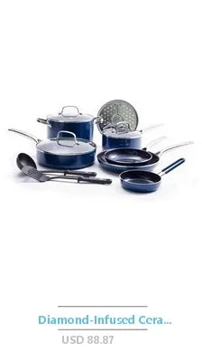 Rametto Professional Grade 8-Piece Cookware Set Anodized Aluminum Enamel Cast Iron Stainless Steel Oven Safe Dishwasher Safe - Evallys.com