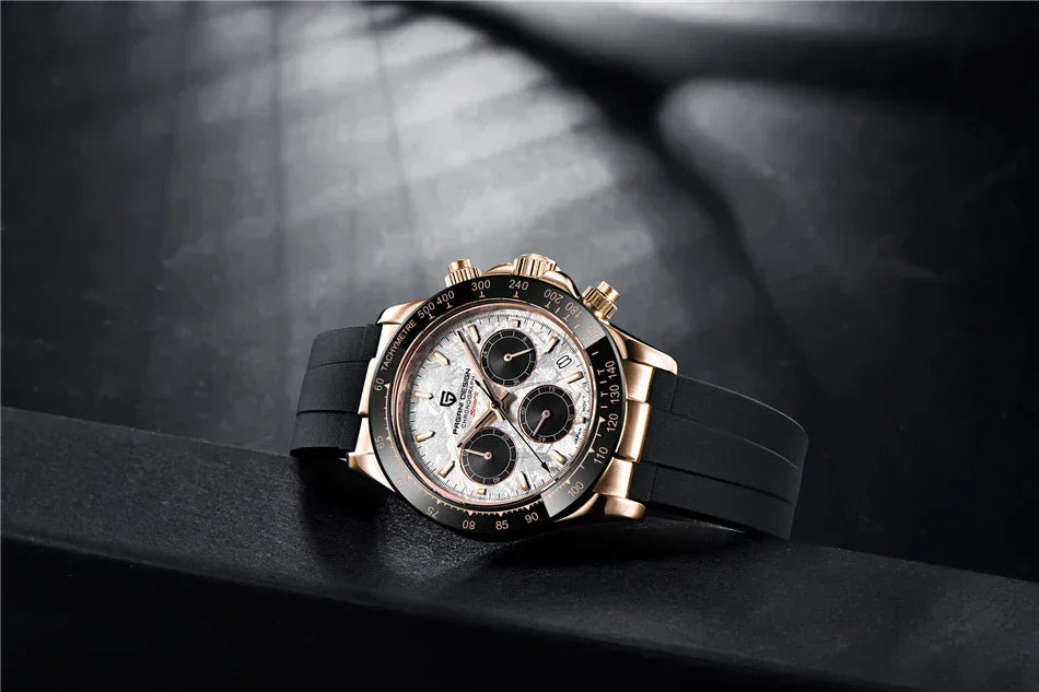 40mm New V2 PAGANI DESIGN Men's Quartz Watches Sapphire Retro Chronograph Stainless Steel Waterproof Watch Men Relogio Masculino - Evallys.com