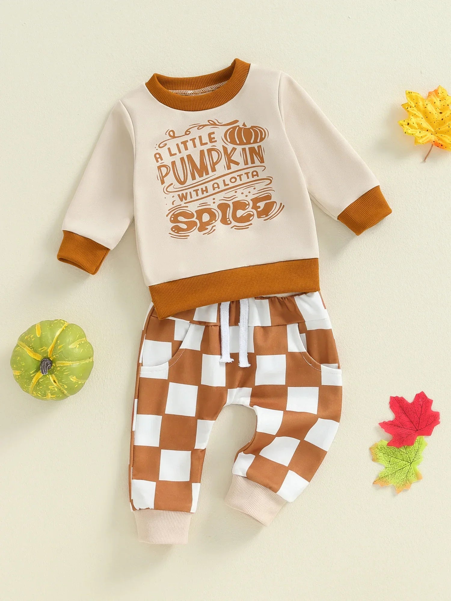 Adorable Infant Halloween Costume with Cute Pumpkin Print and Cozy Striped Leggings for Toddler Autumn Apparel - Evallys.com