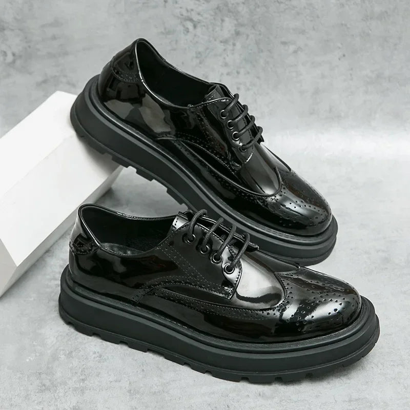 Green Patent Leather Oxford Shoes – Men’s Formal Business Dress Shoes - Evallys.com