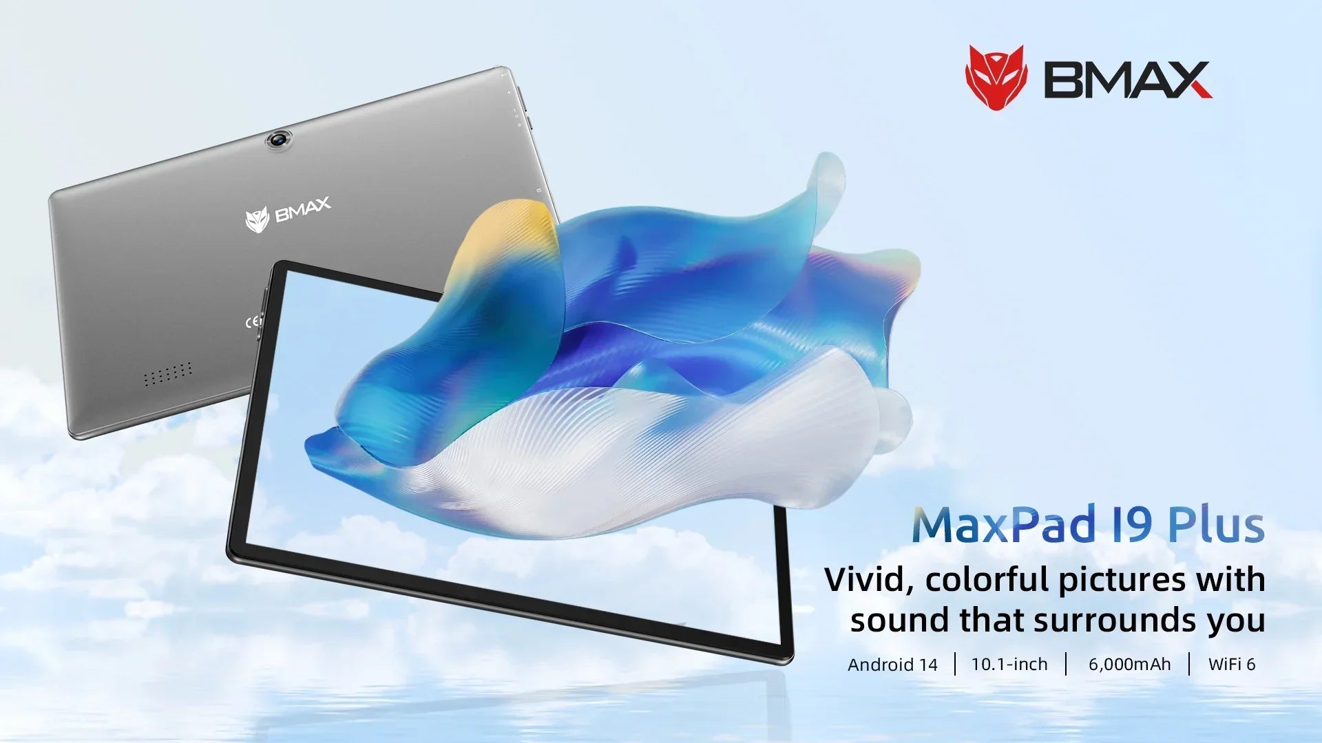 BMAX Android 14 MaxPad I9 PLUS 10.1 inch 1280*800 IPS HD Touchscreen 12GB(4GB RAM+8GB Expansion) 64GB ROM Rockchip RK3562 Tablet - Evallys.com
