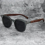 Sunglasses for Men Women's Trendy Retro Wood Grain Polarized UV Protection Eyewear Cycling Outdoor Street Photography - Evallys.com