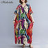 Vintage Cotton Summer Maxi Dress – Harajuku Floral Beachwear - Evallys.com