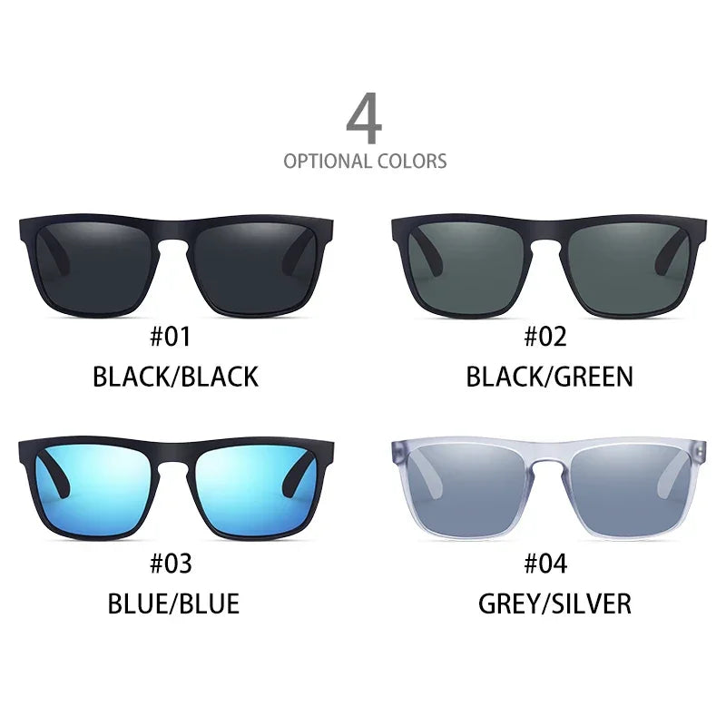 Fashion Square Vintage Polarized Sunglasses Men Women Retro Driving Fishing Sun Glasses UV400 Eyewear - Evallys.com