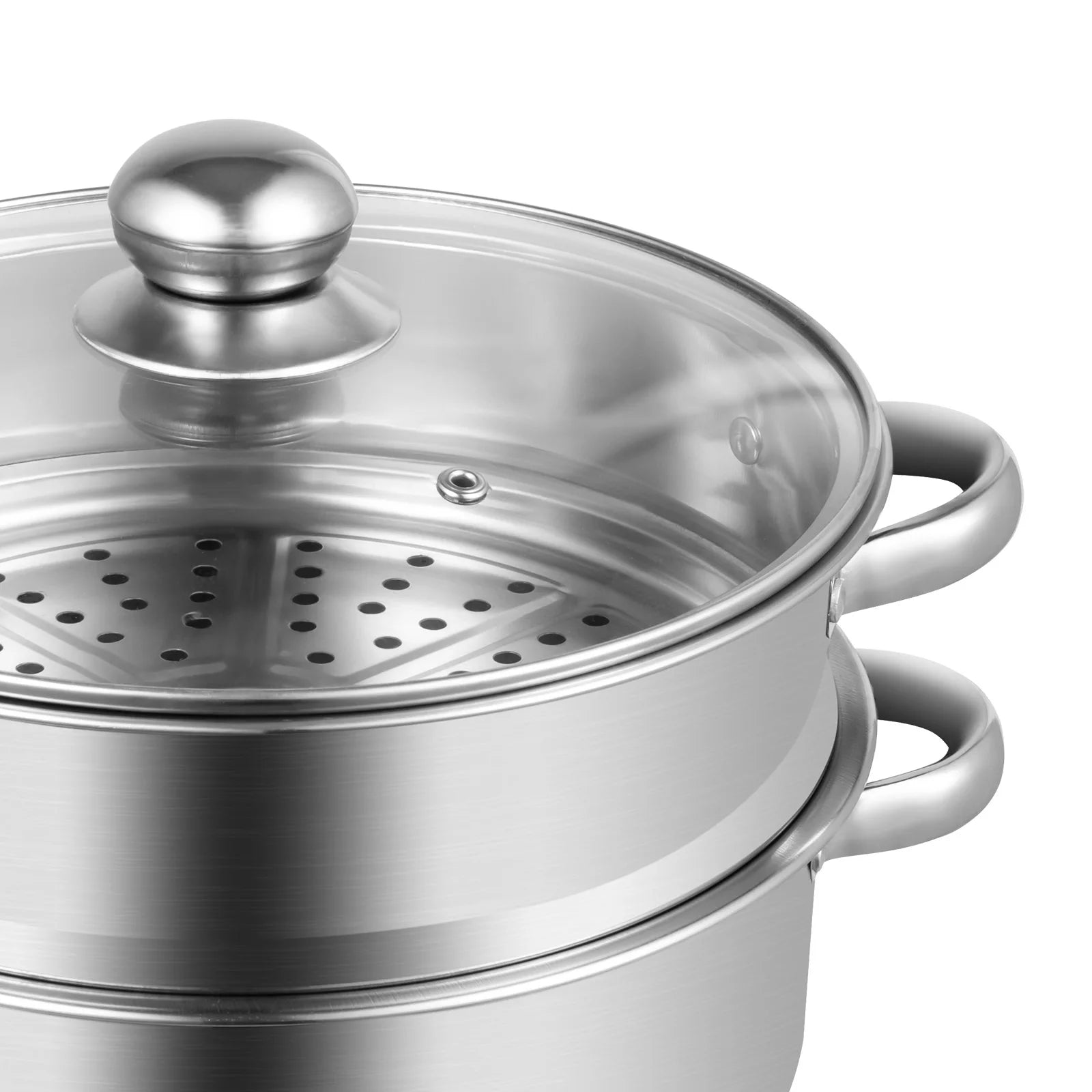 26CM 5 Tier Stainless Steel Steam Cooker Steamer Food Vegetable Pot Kitchen