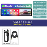 11.26" 4K 2160P Car Dvr Carplay Android Auto Dash Cam GPS WIFI BT FM Stream Rear View Mirror Dashcam Dvrs Camera Drive Recorder - Evallys.com