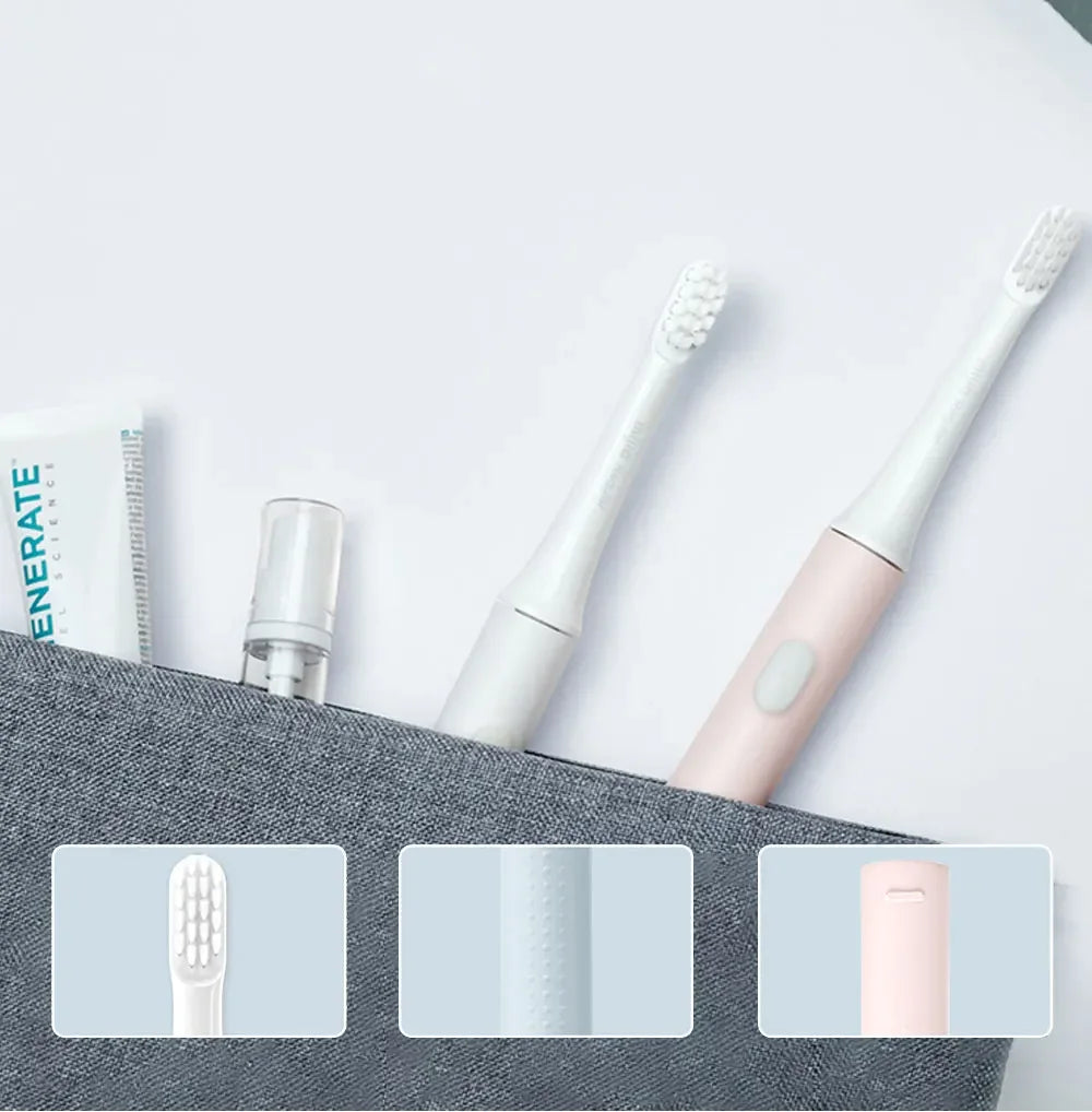 XIAOMI Mijia T100 Sonic Electric Toothbrush Mi Smart Waterproof Tooth Head Brush IPX7 Rechargeable USB for Teeth Brush Whitening - Evallys.com