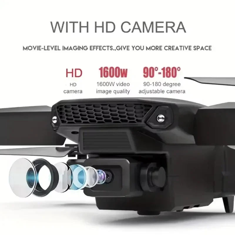 2024 E88Pro RC Drone 4K Professinal With 3 Battery 1080P Wide Angle HD Camera Foldable Helicopter WIFI FPV Height Hold Gift Toy - Evallys.com