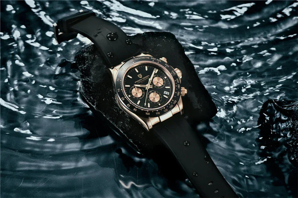 40mm New V2 PAGANI DESIGN Men's Quartz Watches Sapphire Retro Chronograph Stainless Steel Waterproof Watch Men Relogio Masculino - Evallys.com