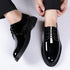 FUQIAO New Men 6/8cm Derby Shoes Patent Leather Height Increase Men Dress Shoes Formal Elevator Business Lift Shoes Bright Upper - Evallys.com