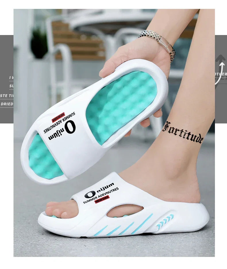 2024 Men’s Massage Slippers – Comfortable EVA Slides for Indoor & Outdoor - Evallys.com