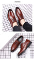 Mens Leather Dress Shoes Men's Formal Social Male Shoe Casual Business Pointed Toe Luxury Party Designer Shoes for Men - Evallys.com