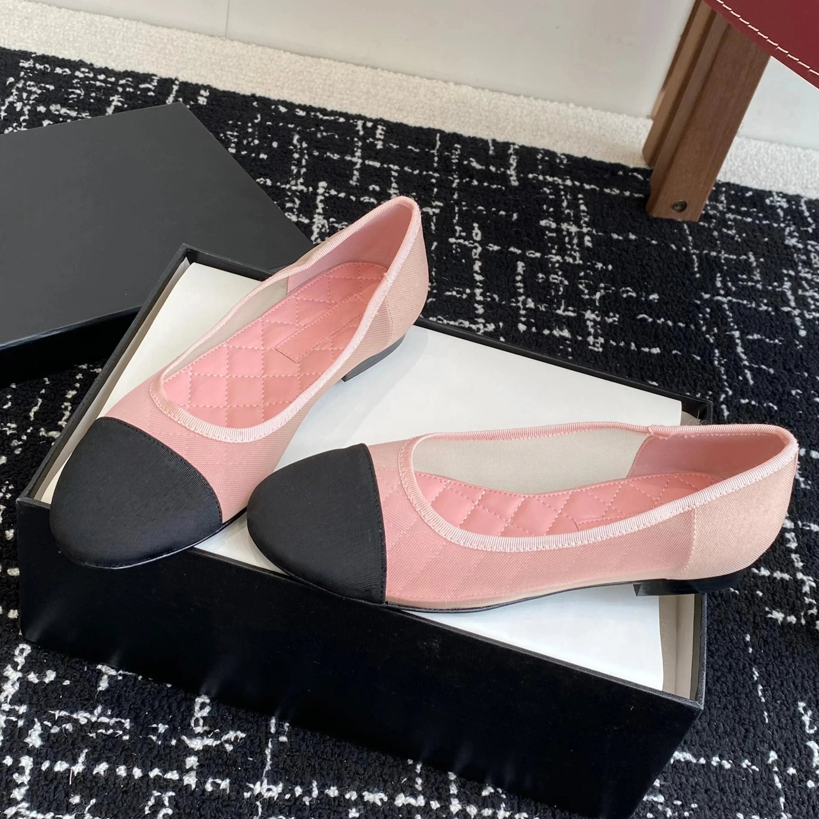 Women’s Mesh Patchwork Mary Janes – Pointed Toe Ballet Dance Flats - Evallys.com