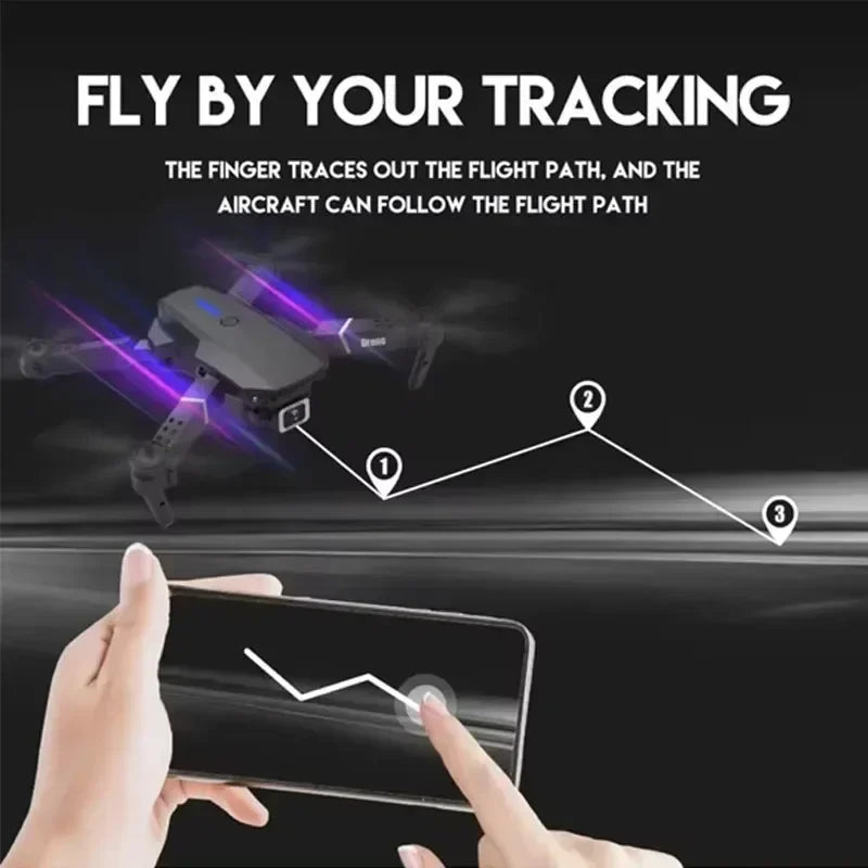 2024 E88Pro RC Drone 4K Professinal With 3 Battery 1080P Wide Angle HD Camera Foldable Helicopter WIFI FPV Height Hold Gift Toy - Evallys.com