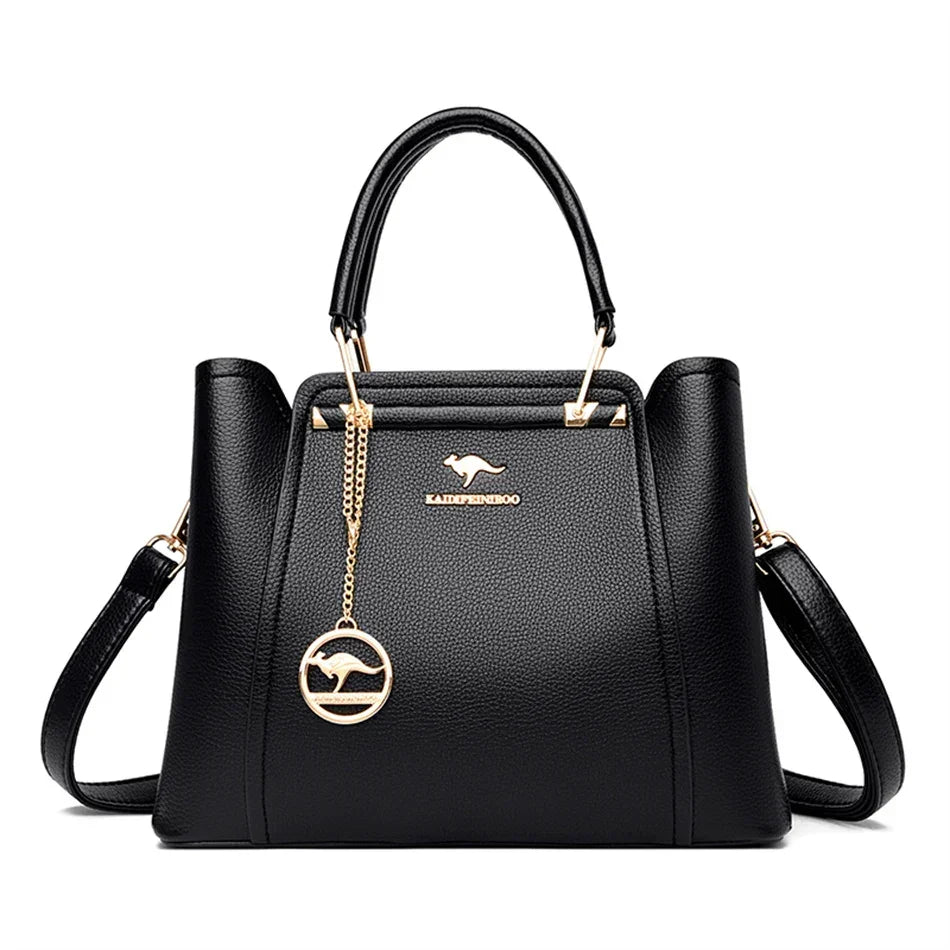 2024 Luxury Women Designer 3 Layers Shoulder Crossbody Sac Ladies Large Capacity Leather Handbags Shopper Brand Messenger Totes - Evallys.com