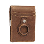 RFID Cowhide Leather Small Wallets AirTag high quality Man's Card Holders Short Wallets Money Clips Women - Evallys.com