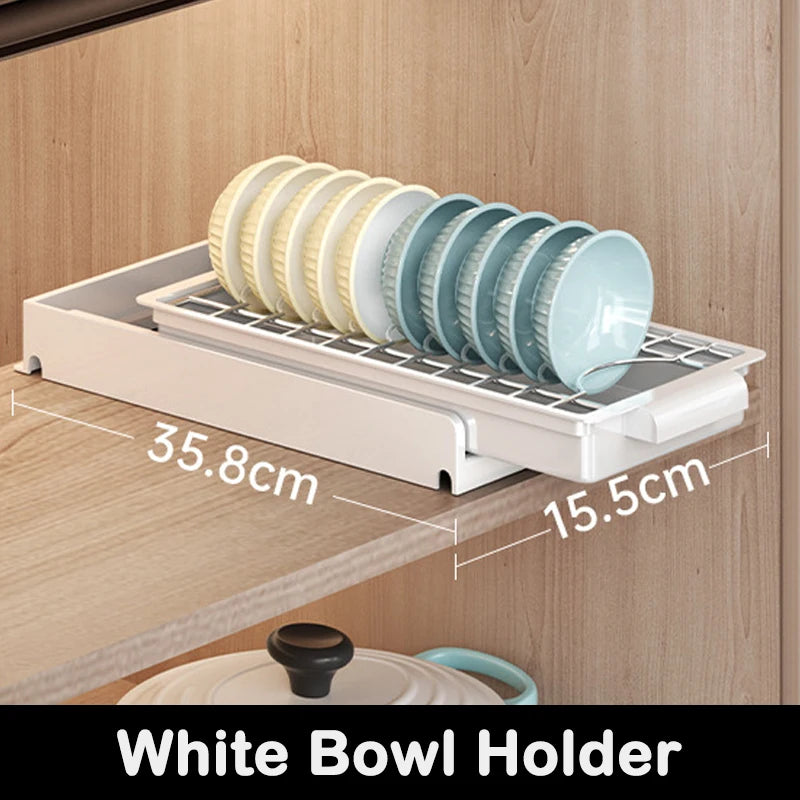 Kitchen Pull Out Dish Racks With Drainboard Drawer Storage Sliding Mesh Cabinet Basket for Accessorie Pull Out Cabinet Organizer