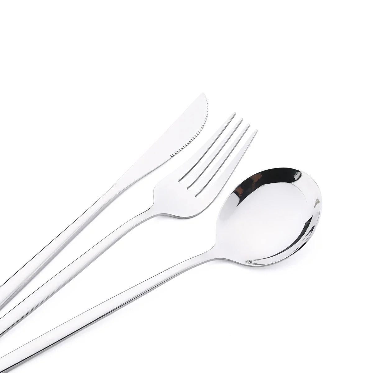48pcs Black Gold Cutlery Set Knife Fork Coffee Spoon Dinnerware Stainless Steel Tableware Flatware Western Kitchen Silverware