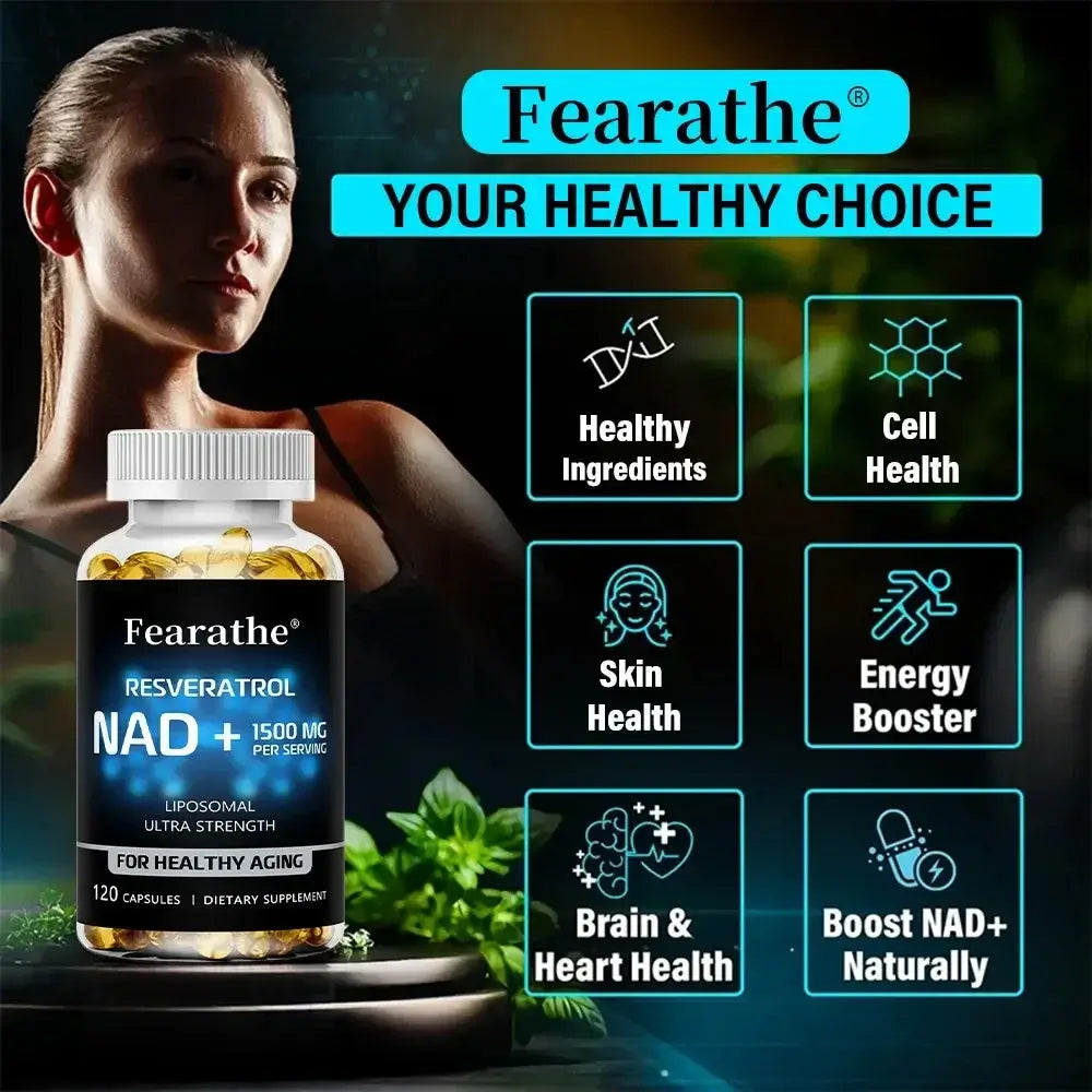 NAD+ Boost with Resveratrol – Anti-Aging & Energy Support 120 Caps