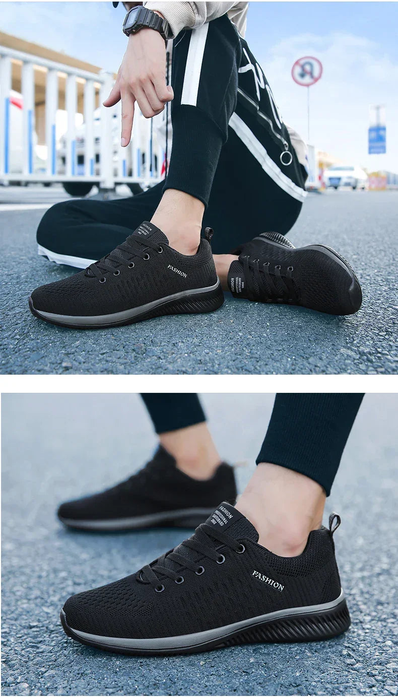 SNORW Men’s Running Shoes – Lightweight Breathable Walking Sneakers - Evallys.com