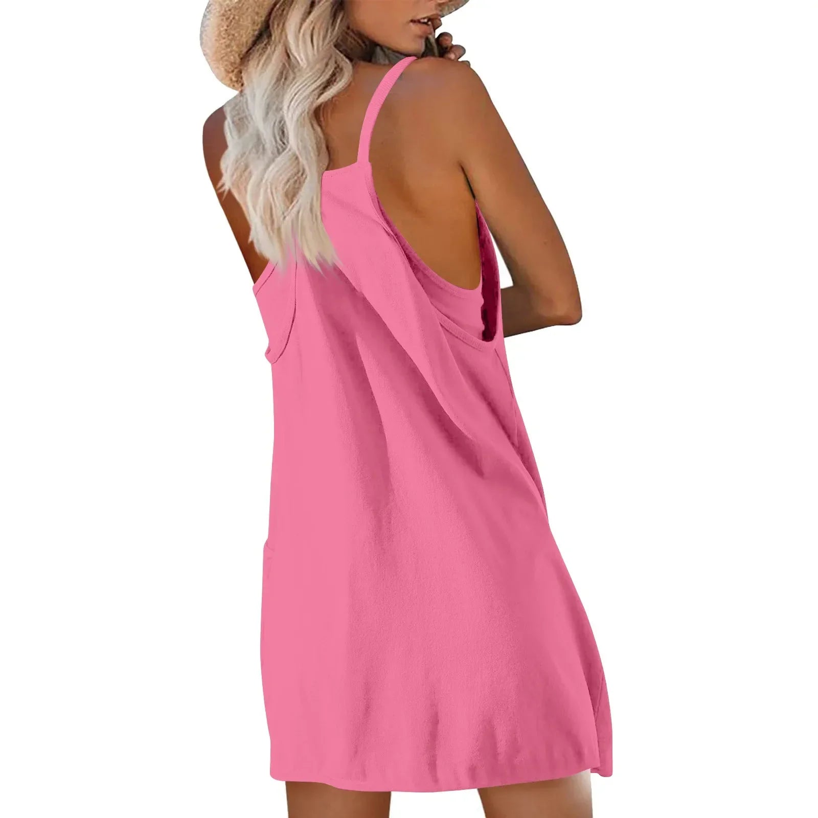 Women’s Sport Mini Dress – Sleeveless Summer Casual Tennis Dress - Evallys.com