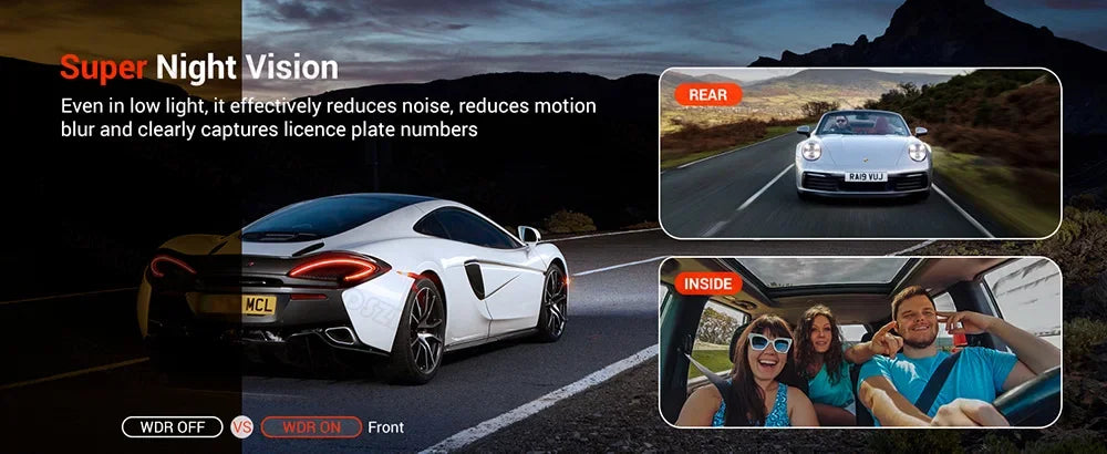 3Camera Dash Cam For Car Camera 1080P Video Recorder WIFI Car DVR Front Rear View Camera Night Vision Black Box Car Accessories - Evallys.com