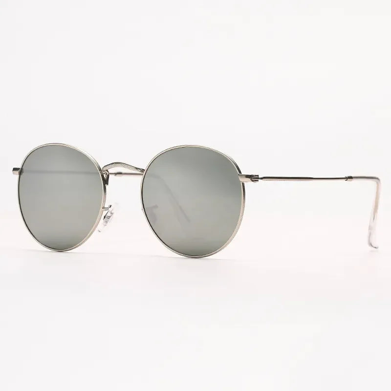 Fashion Sunglasses Men Women Eyeglasses Goggles Eyewear Shades Top Quality Round Metal Glass Lenses UV400 Sun Glasses - Evallys.com