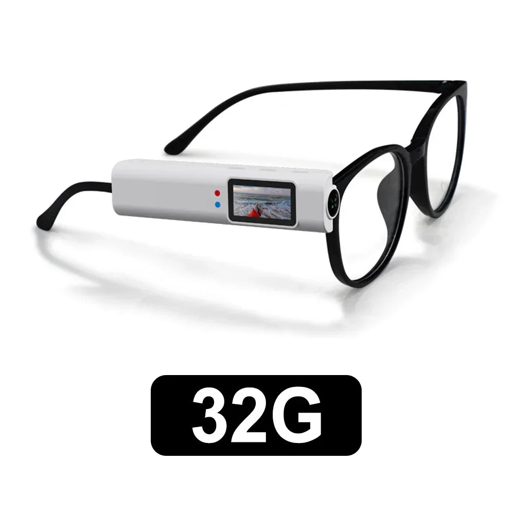 2.7K HD Glasses Camera WiFi Mini Digital Camera 0.96inch IPS Screen Motorcycle Action Cam Eyeglasses Camera for Driving Hiking - Evallys.com