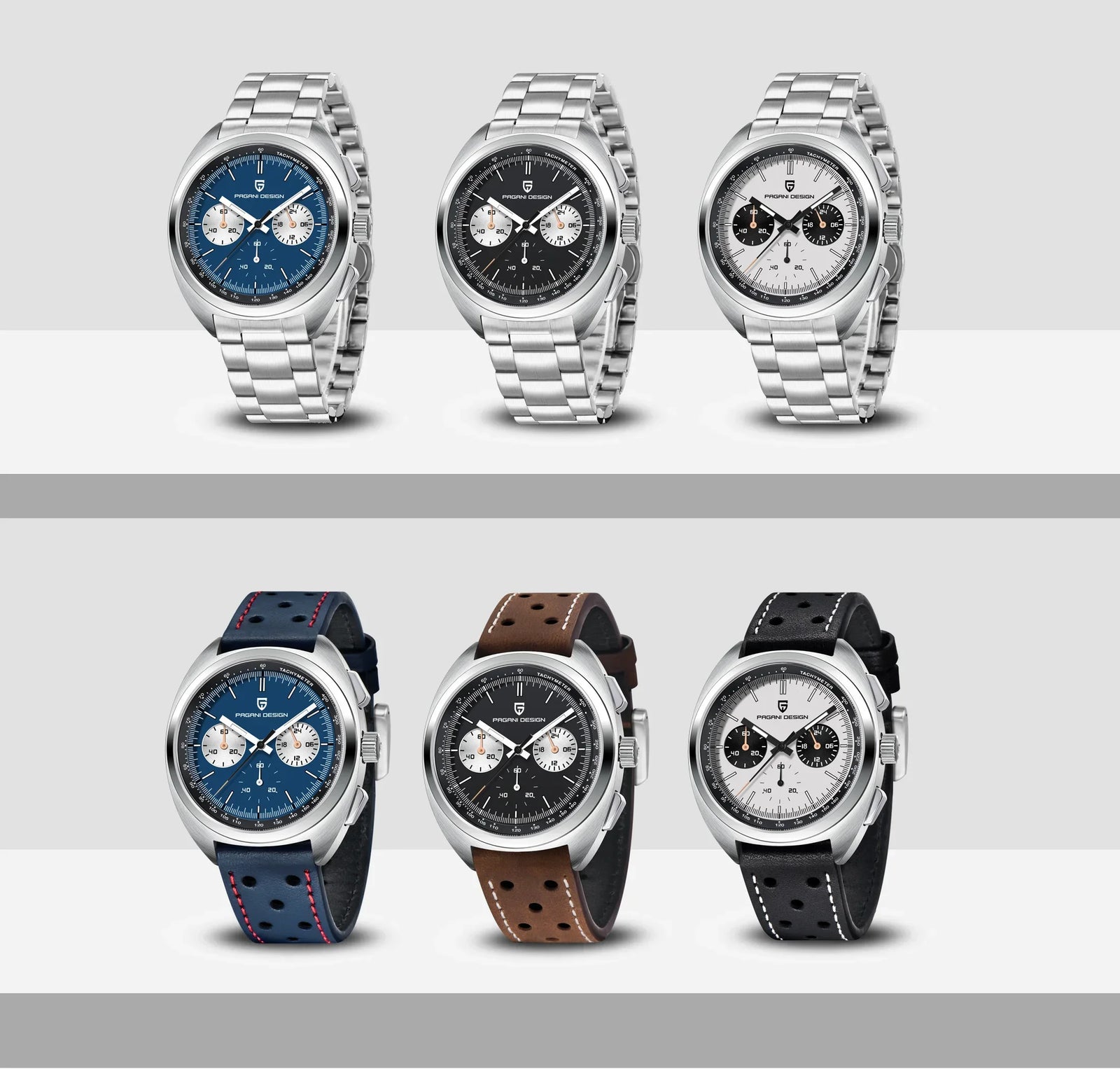 PAGANI DESIGN 2024 New Panda Dial Men Watches Luxury Quartz Watch For Men Japan VK63 Sport Chronograph Sapphire glass Wristwatch - Evallys.com