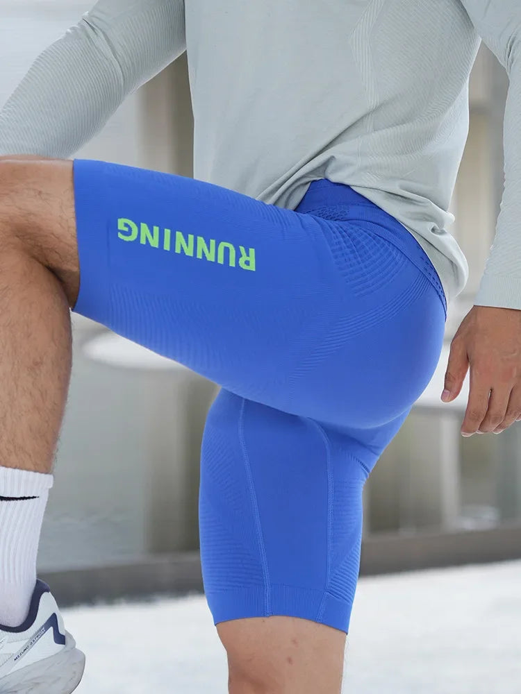 Sports Running Jogging Shorts Mens Cycling Breathable Elastic Slim Fit Shorts Summer Fashion Letter Print Men's Quick-dry Shorts - Evallys.com