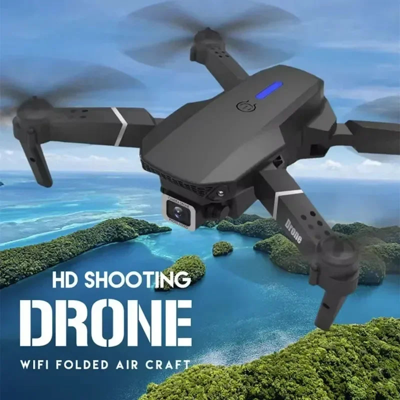 2024 E88Pro RC Drone 4K Professinal With 3 Battery 1080P Wide Angle HD Camera Foldable Helicopter WIFI FPV Height Hold Gift Toy - Evallys.com