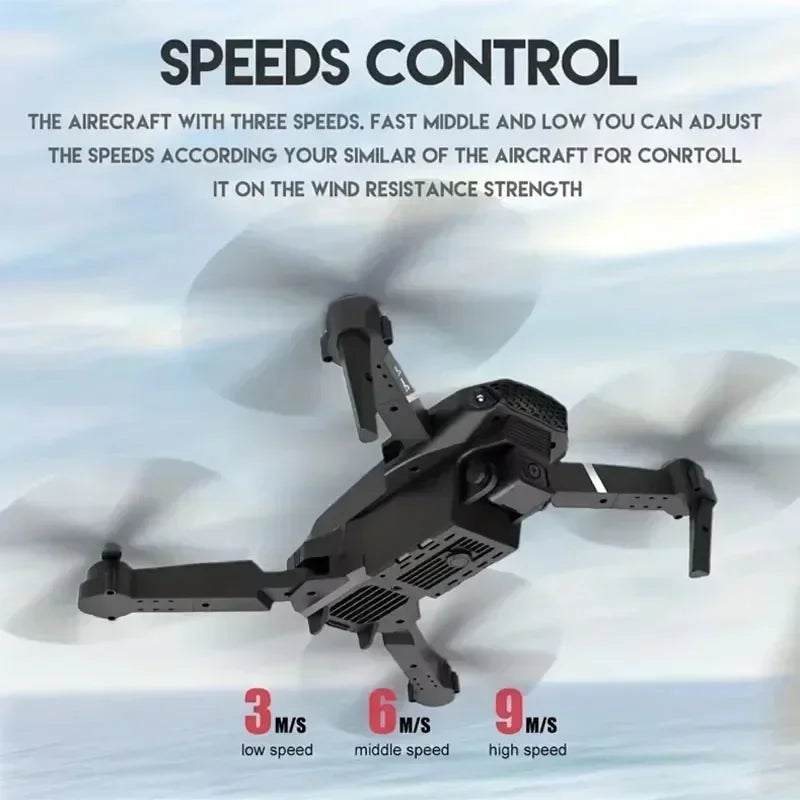 2024 E88Pro RC Drone 4K Professinal With 3 Battery 1080P Wide Angle HD Camera Foldable Helicopter WIFI FPV Height Hold Gift Toy - Evallys.com