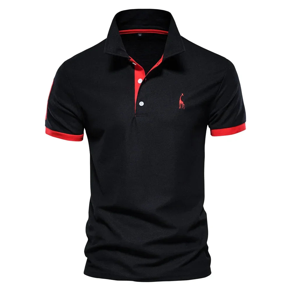 AIOPESON Embroidery 35% Cotton Polo Shirts for Men Casual Solid Color Slim Fit Mens Polos New Summer Fashion Brand Men Clothing - Evallys.com