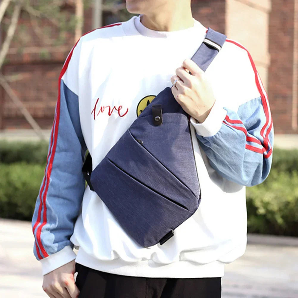 Mens Fashion Chest Bag Multifunctional Fanny Pack Adjustable Strap Simple Sling Bag Anti Theft Bag Ergonomic Waist Pack - Evallys.com