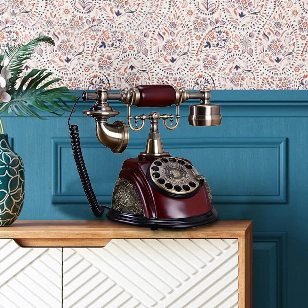 Vintage Rotary Dial Telephone, Rotary Dial Phone, Working Retro Old Fashioned Telephone, Clear Calls, Volume Control - Evallys.com