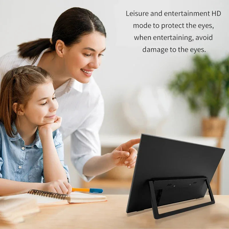 HGFRTEE 15.6inch Portable Monitor FHD-IPS Panel Second Screen for Laptop Gaming Extended Display with Type C HDMI - Evallys.com