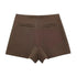 TRAF Asymmetrical Skort – High Waist Black Mini Skirt Shorts - Evallys.com