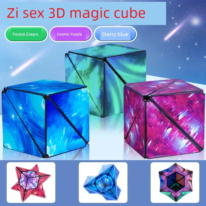Variety Magnetic Cube Infinite Flip Deformation 3D Geometric Three-Dimensional Thinking Training Kids Educational Toy Boy - Evallys.com