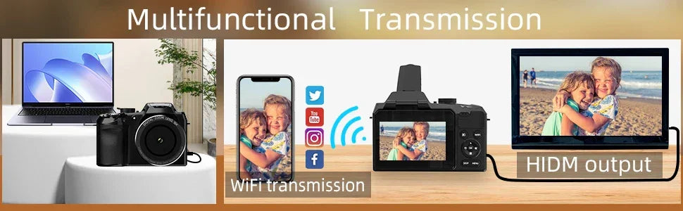 NBD Digital Camera 4K 64MP 16X flip camera suitable, suitable for photography beginners easy to learn and operate camera - Evallys.com