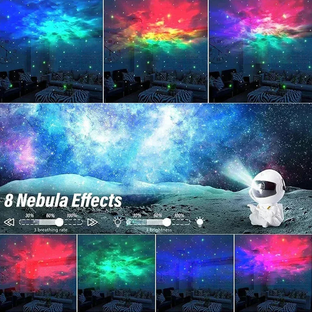 Star Projector Galaxy Night Light Astronaut Space Projector Starry Nebula Ceiling LED Lamp for Bedroom Home Decorative kids gift - Evallys.com