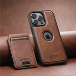 2 in 1 detachable With Magsafe Wireless Charging Wallet Leather Phone Case For iPhone 16 15 Pro Max 14 13 12Pro Magnetic Cover - Evallys.com