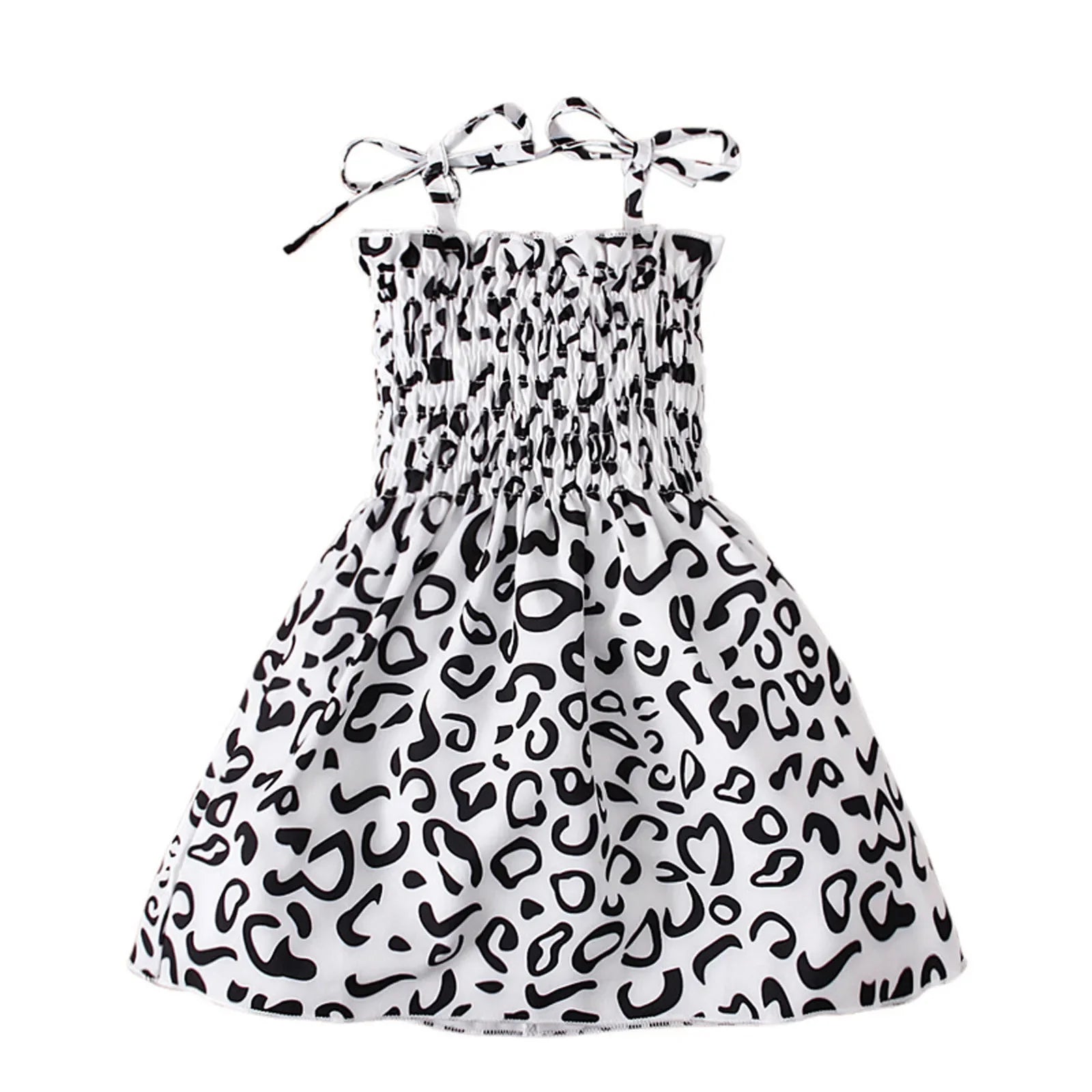 Children Girl Dress Summer Elegant Sling Princess Dresses Flower Print Kids Beach Sundress Casual Cotton Baby Girl Clothing - Evallys.com